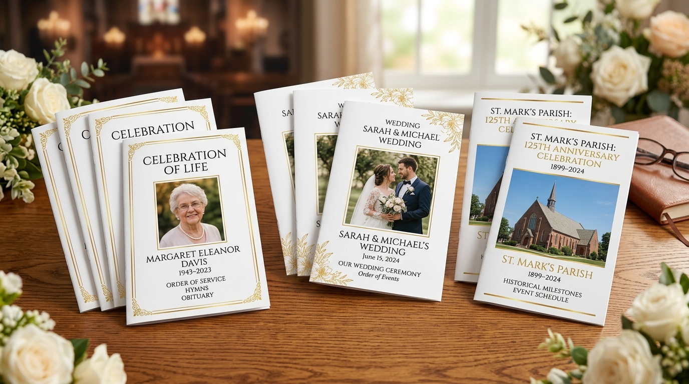 Funeral Brochures & Event Programmes