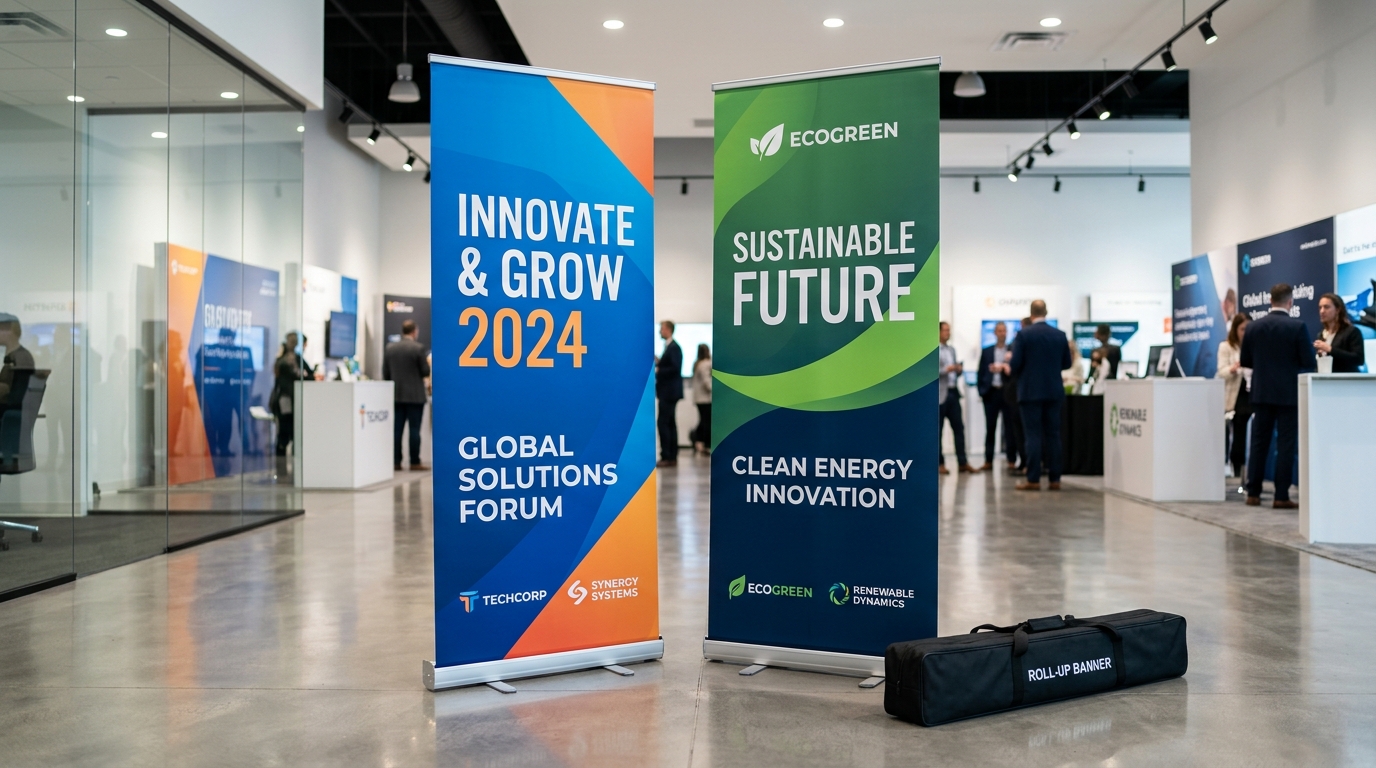 Roll-Up Banners & Aluminum Stands